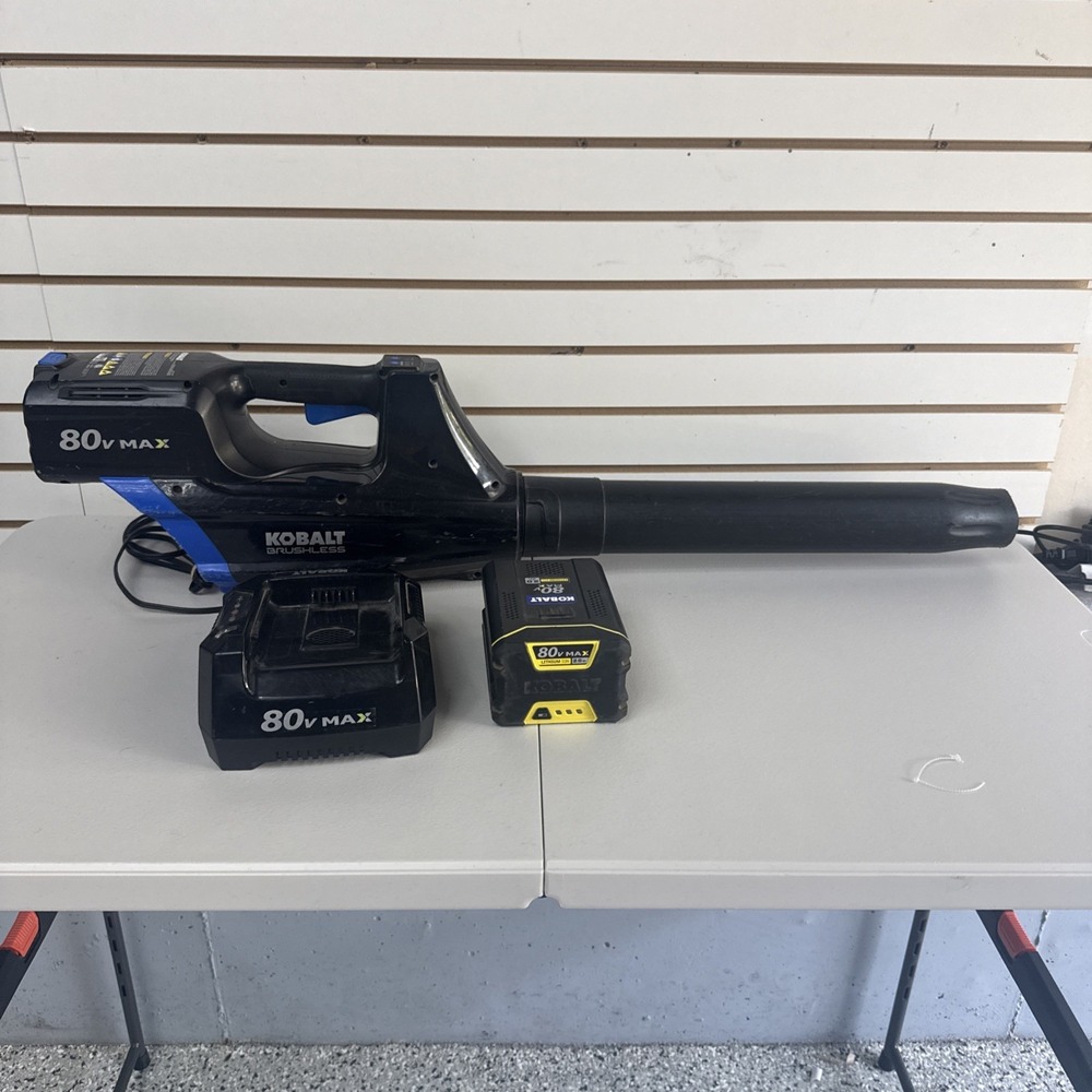 Kobalt KHB400B-06 80V Max Leaf Blower with 2.0 Ah Battery & Charger TESTED WORKS